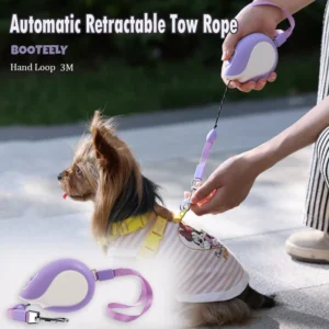 Booteely 3M Leash For Small Dogs Auto Retractable Leash, Hand Loop Kitten Leash, Compact And Portable Bichon Frise Dog Leash