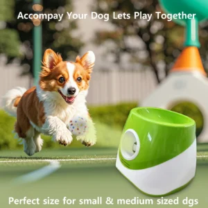 Pet Automatic Dispenser 2200MAH Lithium Battery The Improved Medium-sized Pet Ball Thrower Comes With 3pcs 2.3-inch ETPU Balls